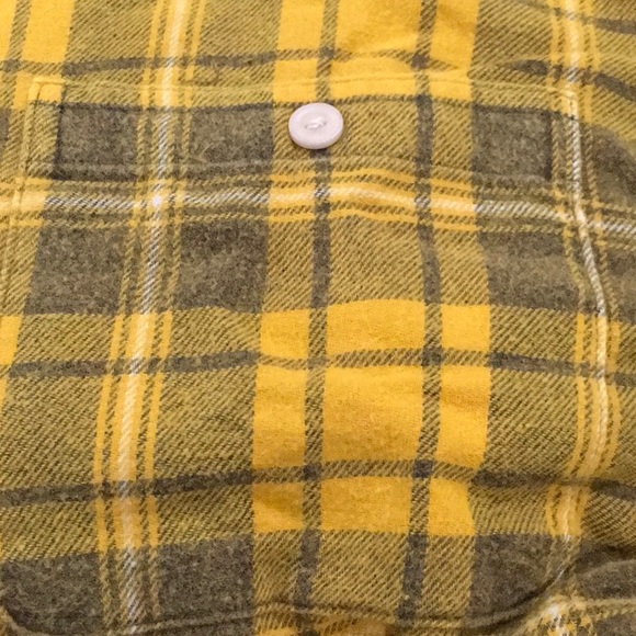 PLAID FALL/WINTER THE NORMAL BRAND CLASSIC GINGHAM BUTTON UP GOLD FLANNEL/ OVERS - Picture 11 of 15